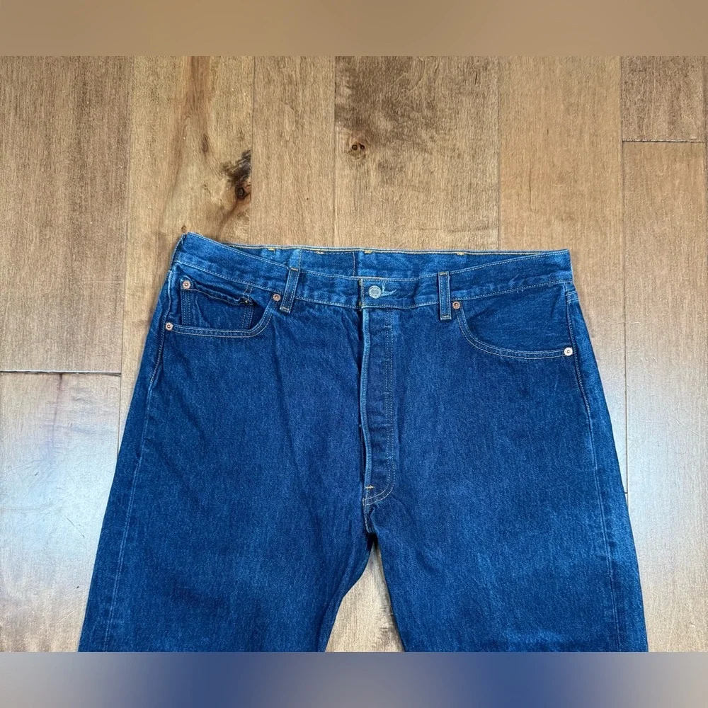 Levis 501-0000 XX Blue Denim Jeans Made USA‎ Mens 40x30 Button Fly 01’ Dark Y2K